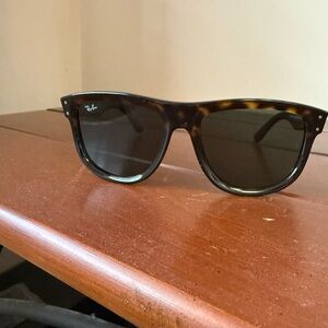 Ray-Ban Boyfriend Reverse Tortoiseshell Frame Sunglasses with Dark Lenses